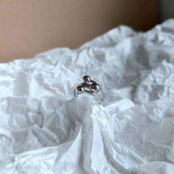 Silver ring without stones
