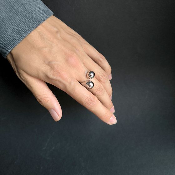 Silver ring without stones