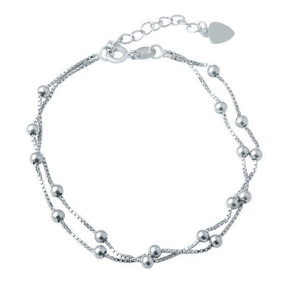 Silver leg bracelet without stones