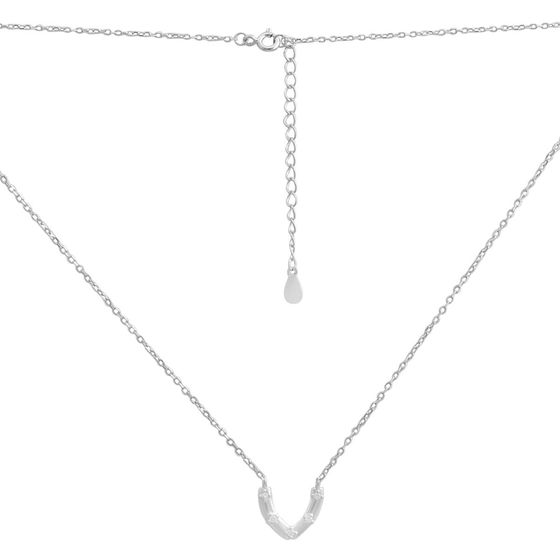 Silver necklace with phianites