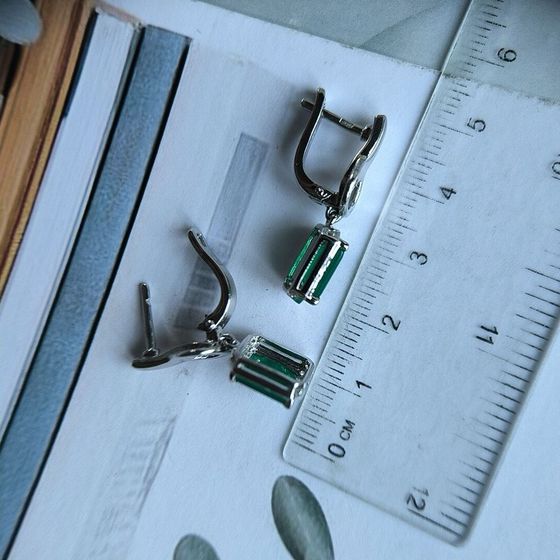 Срібні сережки з агатом 3.688ct