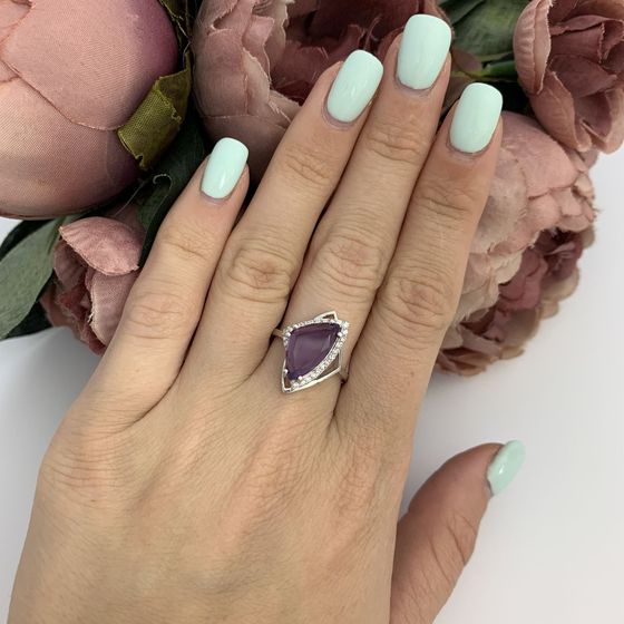 Серебряное кольцо с александритом 4.943ct