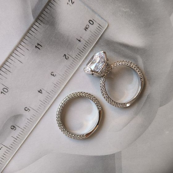 Silver Ring with Fianites