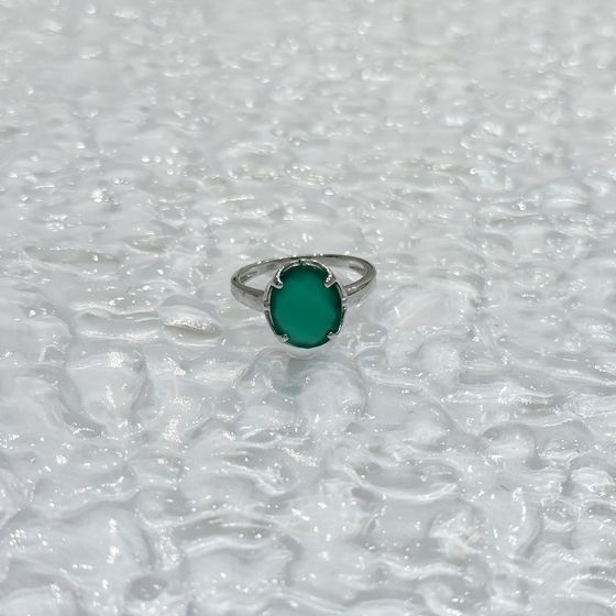 Серебряное кольцо с агатом 4.218ct
