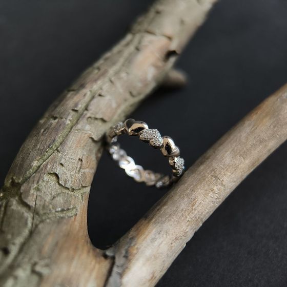 Silver Ring with Fianites