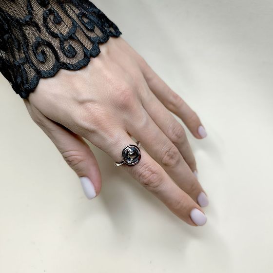 Silver ring with mystic topaz 3.5ct