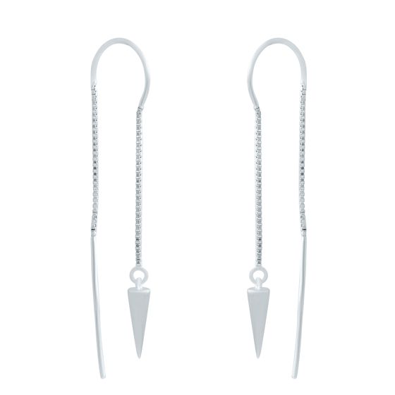 Silver earrings without stones