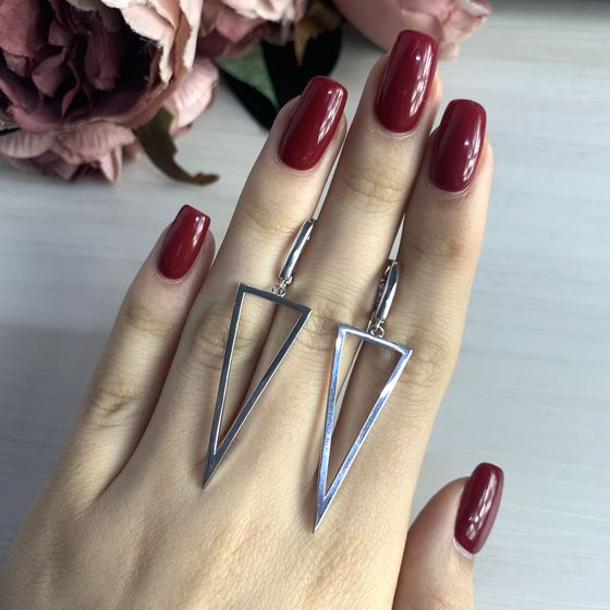 Серебряные серьги без камней