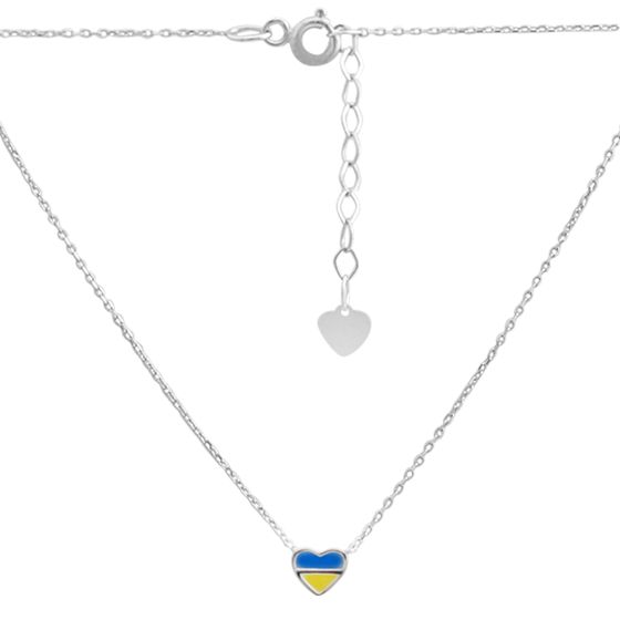Срібне кольє з емаллю