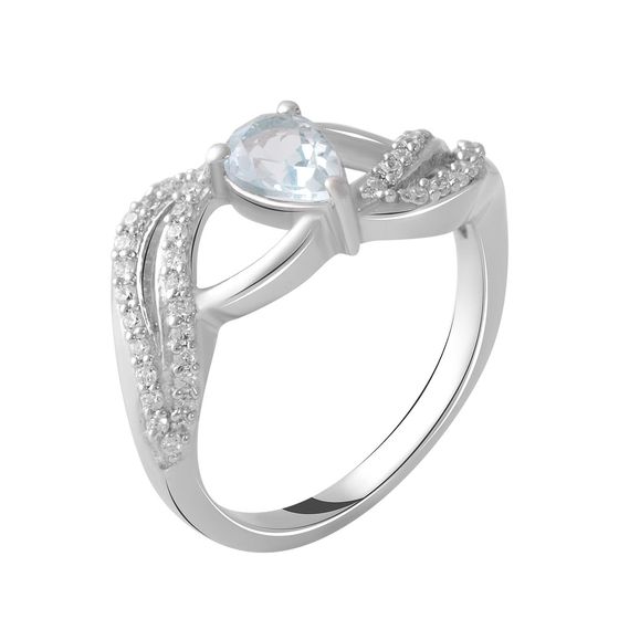 Silver ring with topaz 0.8ct