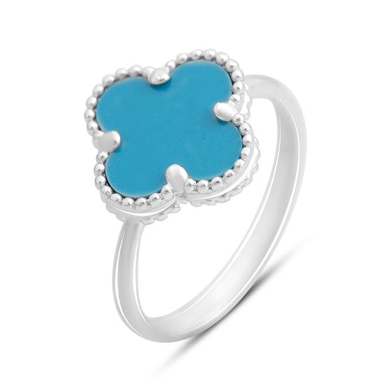 Silver ring with turquoise