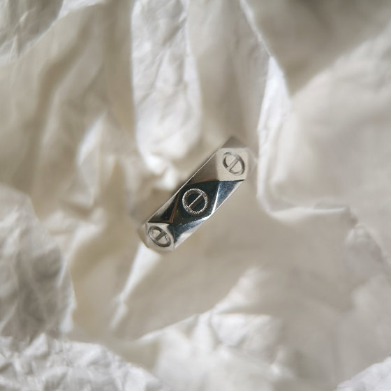 Silver ring without stones