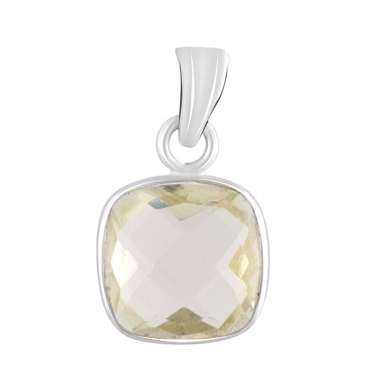 Silver pendant with topaz
