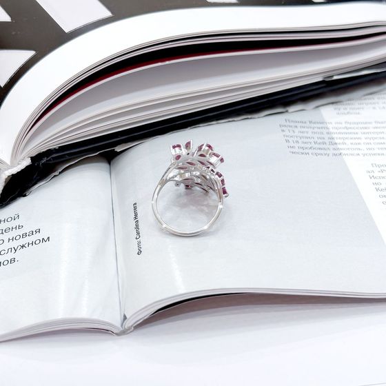 Серебряное кольцо с рубином 4.25ct