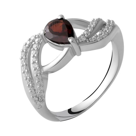 Silver ring with garnet 0.83ct