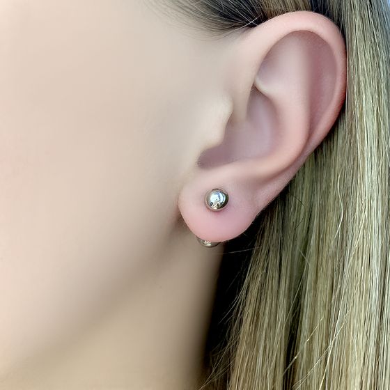 Silver earrings without stones