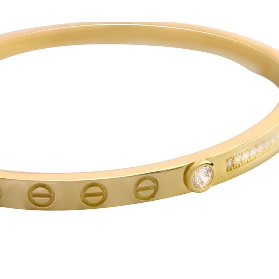 Gold bracelet with 0.21ct fianites
