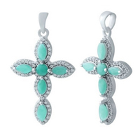 Крестики с драгоценными камнями