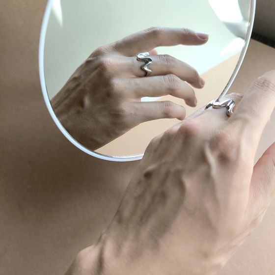 Silver ring without stones