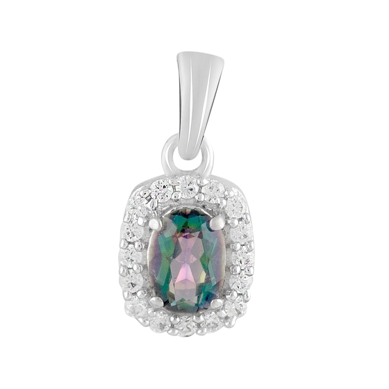 Silver pendant with mystic topaz 0.98ct