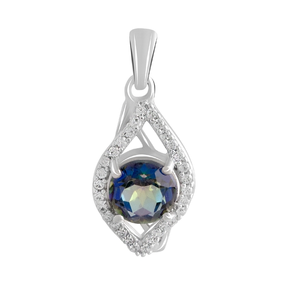 Silver pendant with mystic topaz 2.05ct