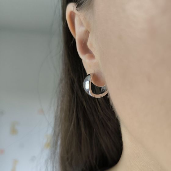 Серебряные серьги без камней