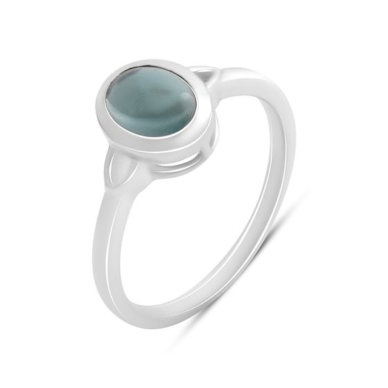 Серебряное кольцо с топазом Лондон Блю 1.1ct