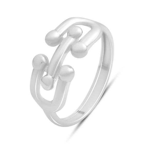 Silver ring without stones