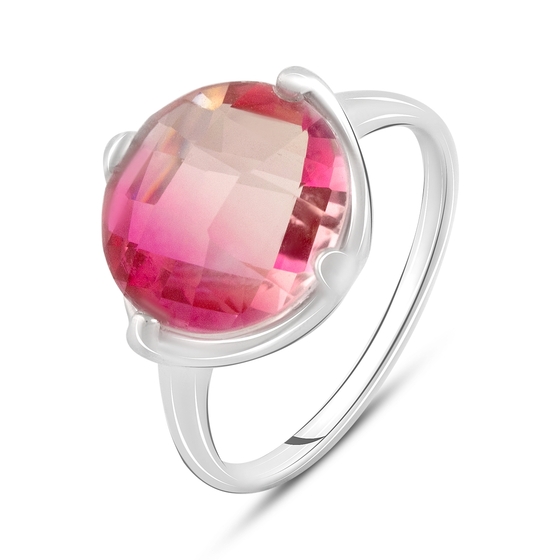Silver ring with topaz