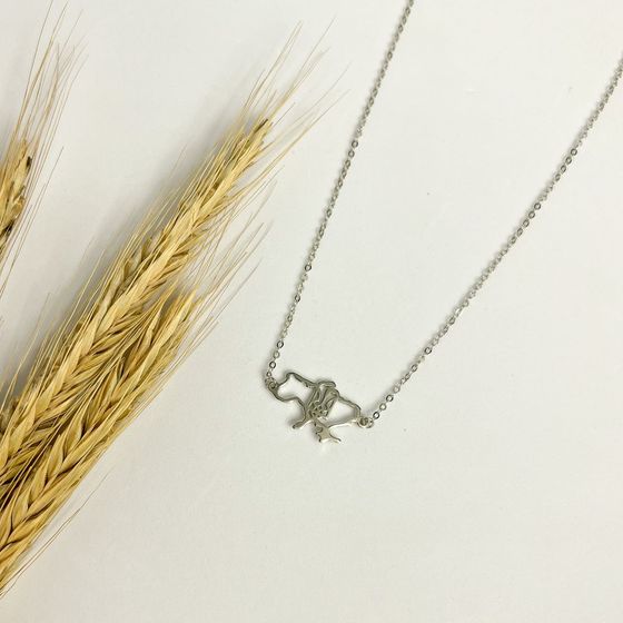 Silver necklace without stones