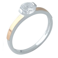 Кольца с золотыми вставками