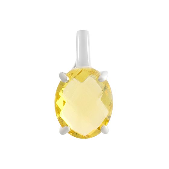 Silver pendant with a 2.49 ct nano citrine