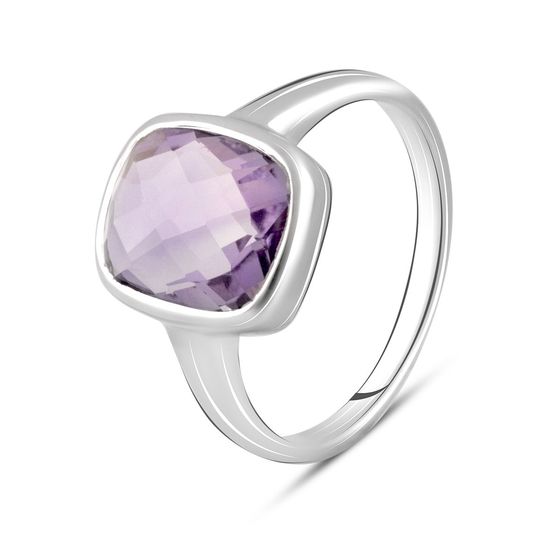 Silver ring with amethyst 4.283ct
