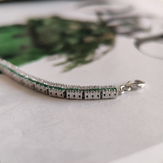 Серебряный браслет с агатом 3.918ct