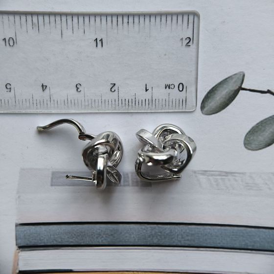 Silver earrings without stones