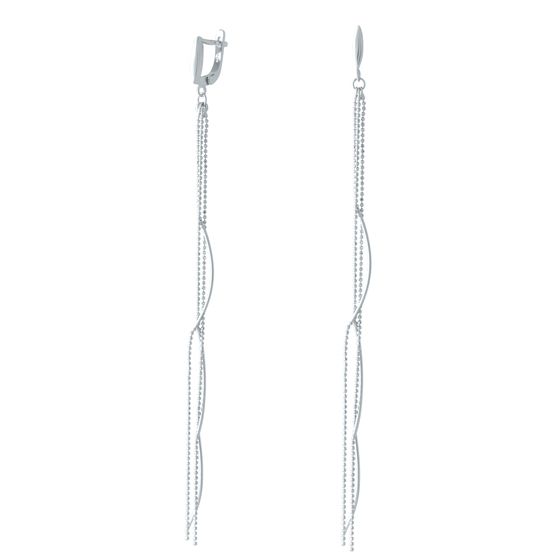 Silver earrings without stones