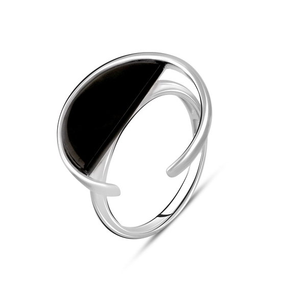 Silver ring with mother-of-pearl
