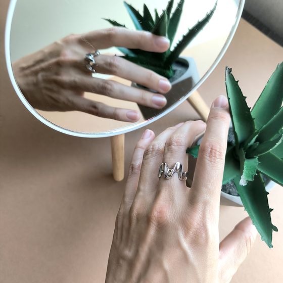 Silver ring without stones