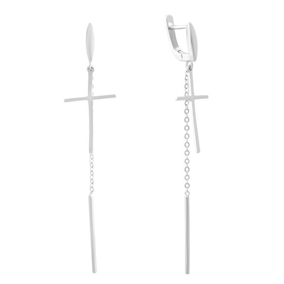 Silver earrings without stones