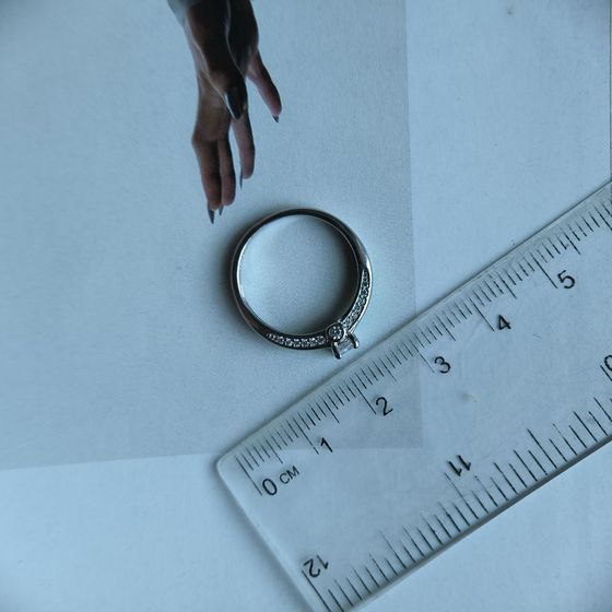 Silver Ring with Fianites