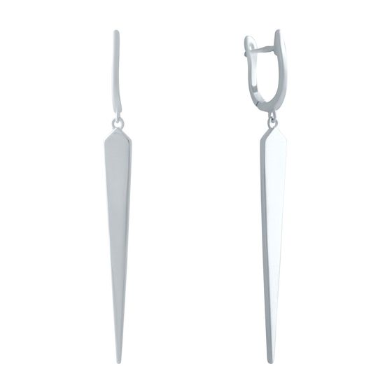 Silver earrings without stones