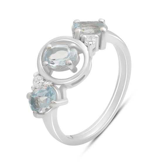 Серебряное кольцо с топазом 1.707ct