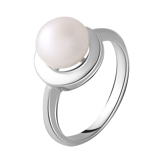 Silver ring with pearls