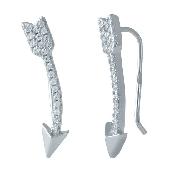 Silver Earrings with Fianites