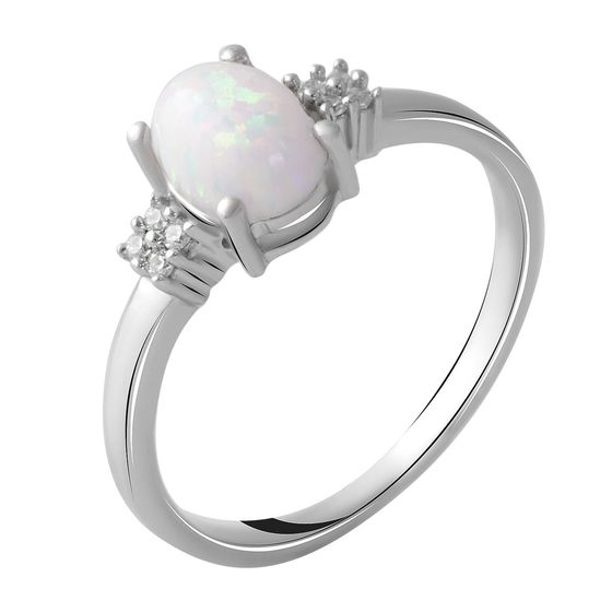 Silver ring with opal 0.467ct
