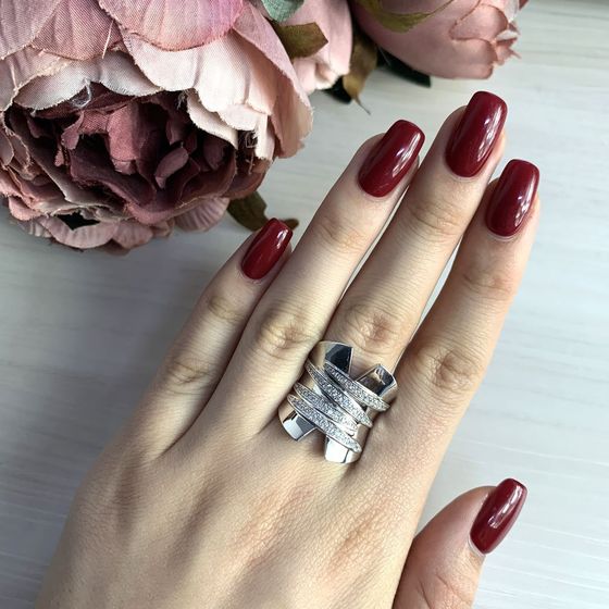 Silver Ring with Fianites