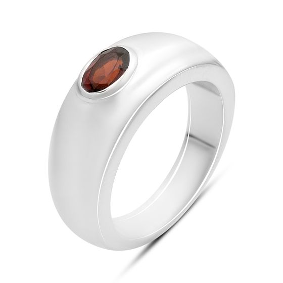 Серебряное кольцо с гранатом 0.6ct