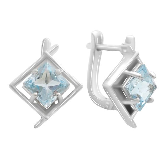 Срібні сережки з топазом 4.25ct