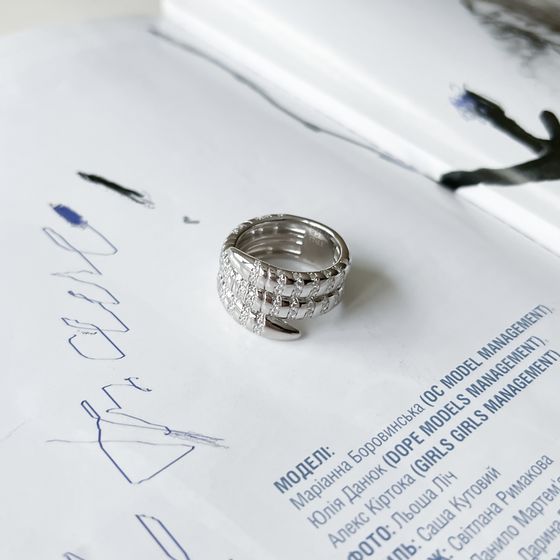 Silver Ring with Fianites