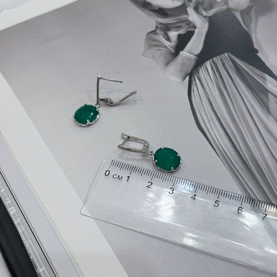 Silver earrings with agate (8.435 carats)